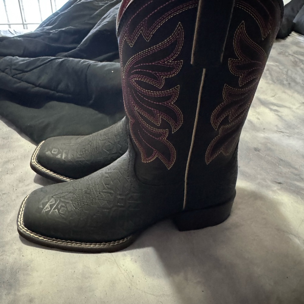 Ariat Black and Red Western Boots